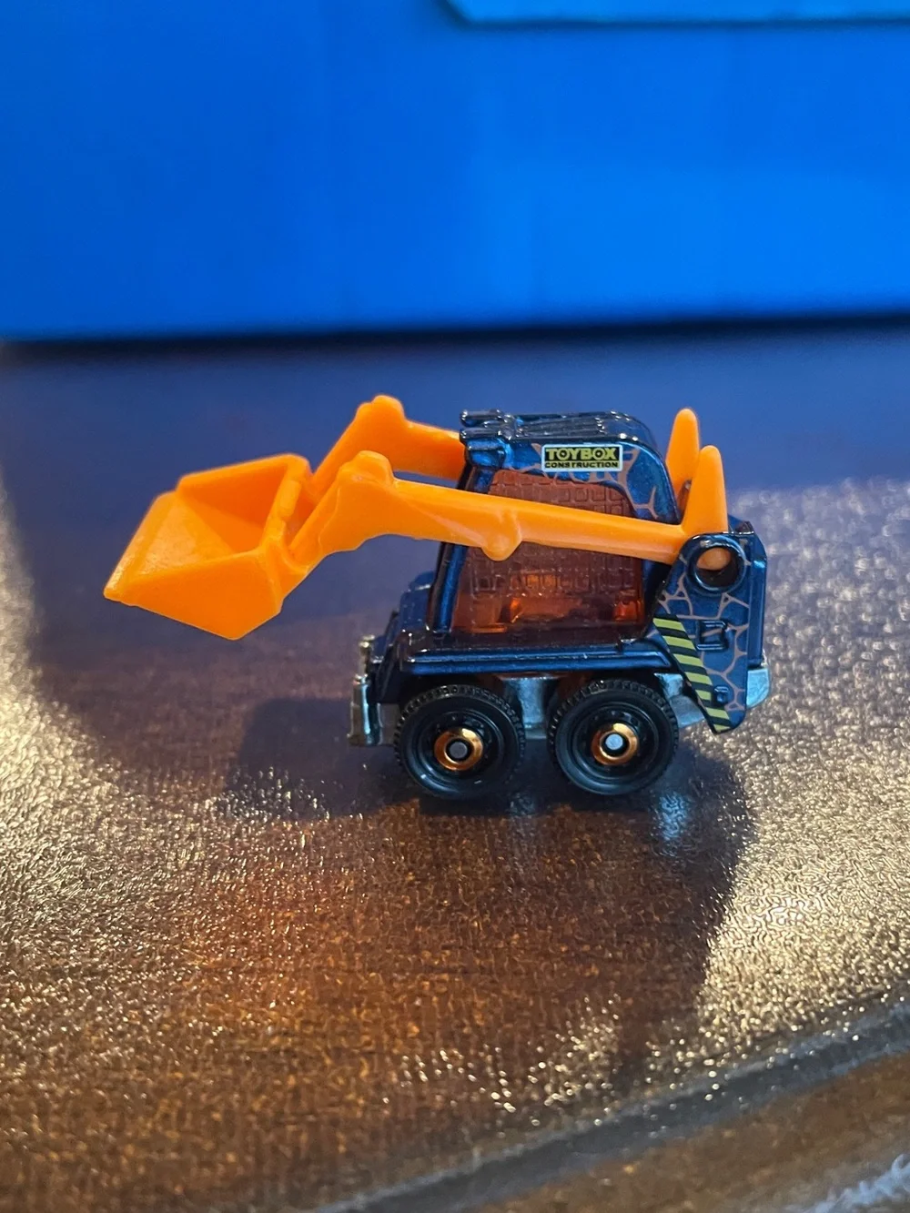 2009 Matchbox Skidster Toybox Construction Vehicle Blue Orange